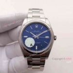 Replica Rolex Oyster Perpetual New Blue Dial Stainless Steel Swiss 3132 Watch JF Factory